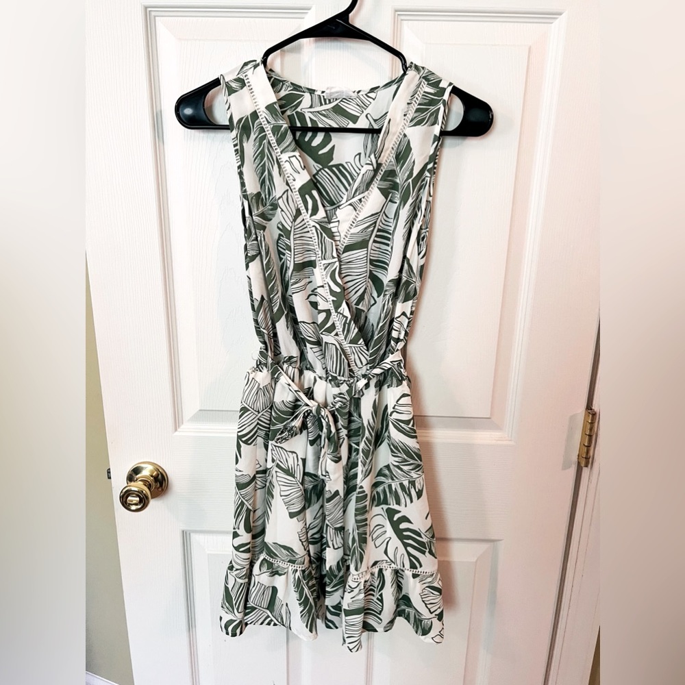 Palm Print Dress
